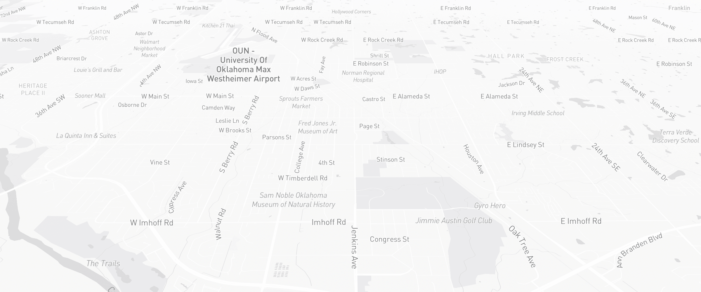 Neighborhood map of Norman, OK — the area served by Life Insurance Agents of Norman Group